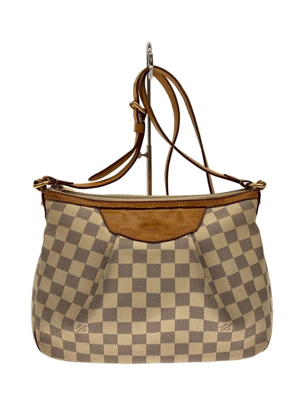 LOUIS VUITTON Siracusa Damier Azur White